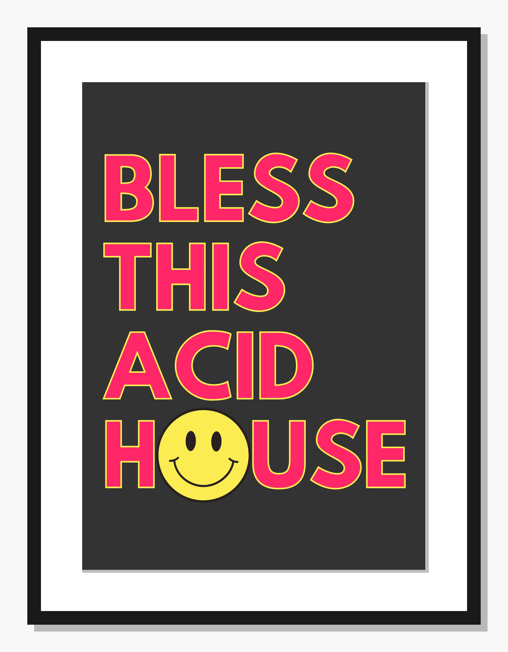 pink Retro wall art: Acid House Anthem