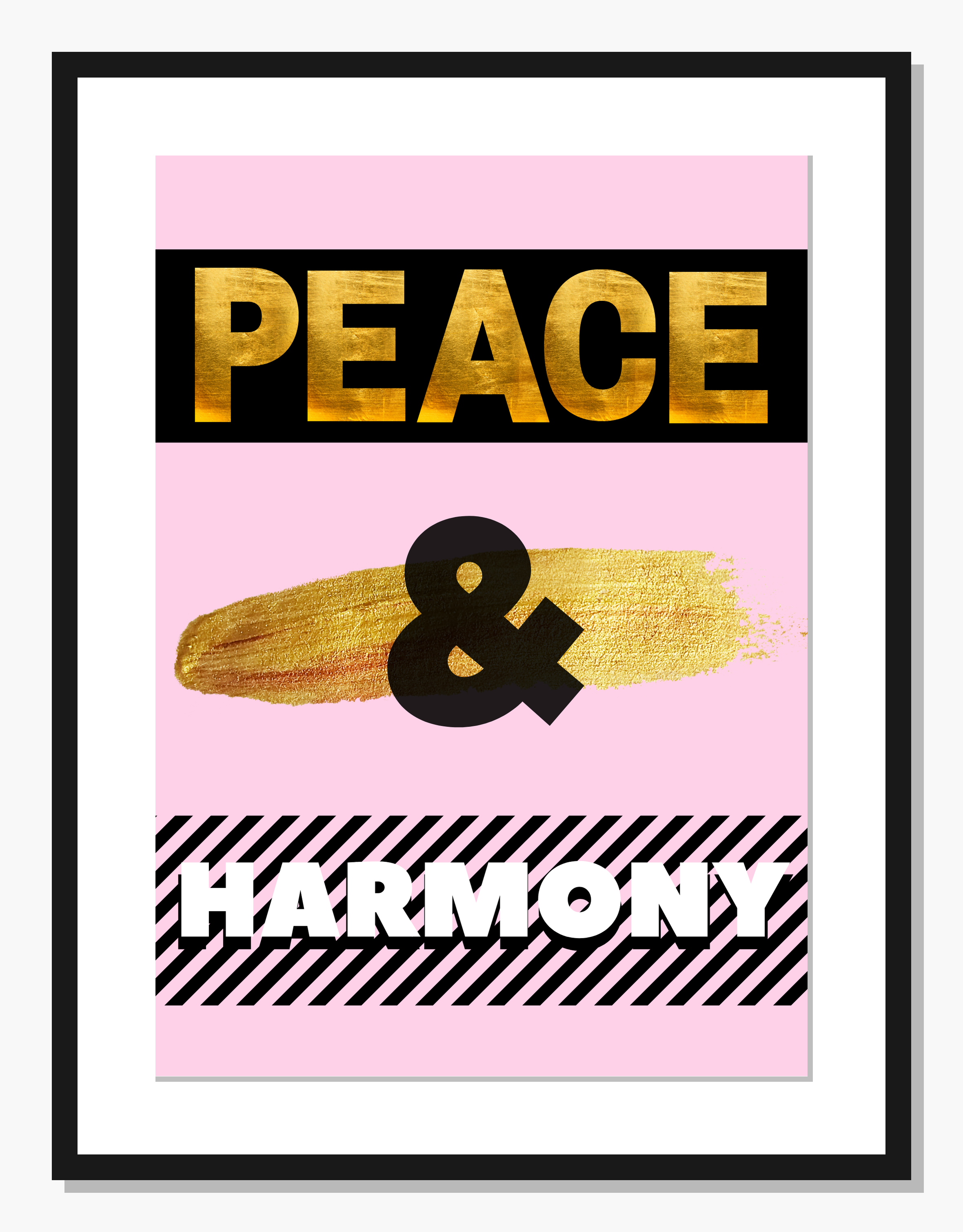 pink Lyrics wall art: Peace & Harmony