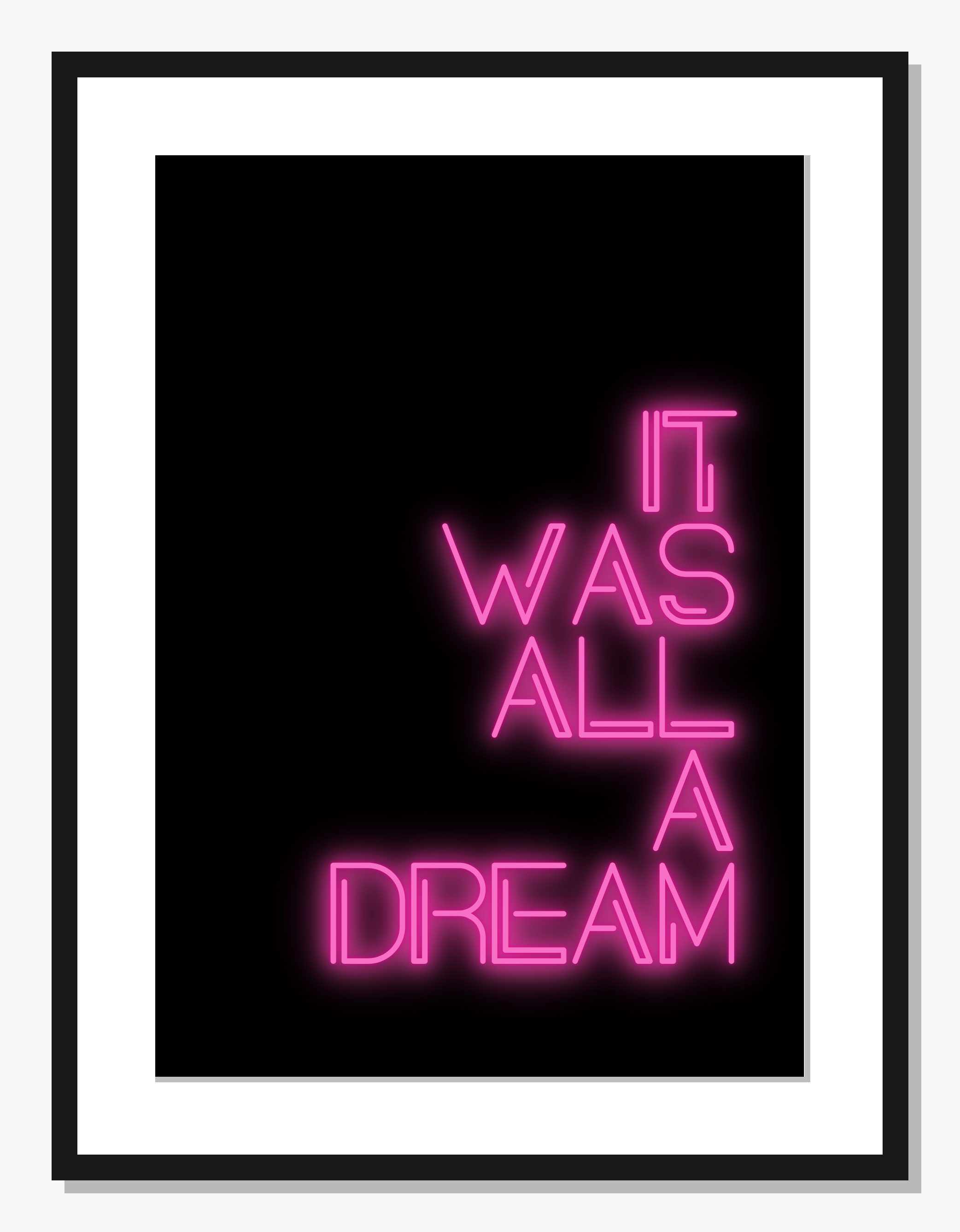 pink Abstract wall art: Pink Haze Dream
