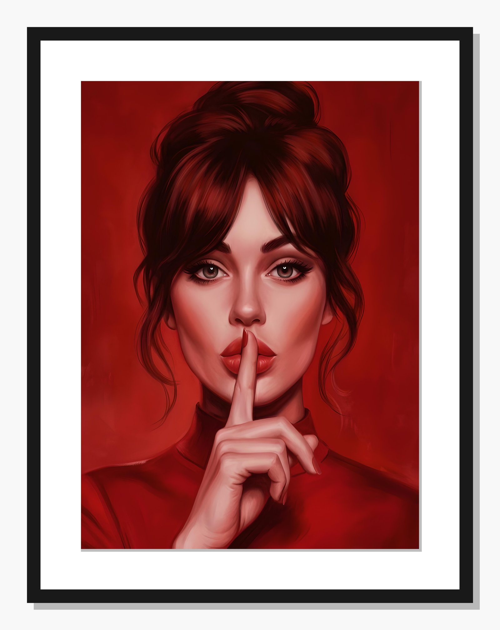 red Abstract wall art: Scarlet Whisper
