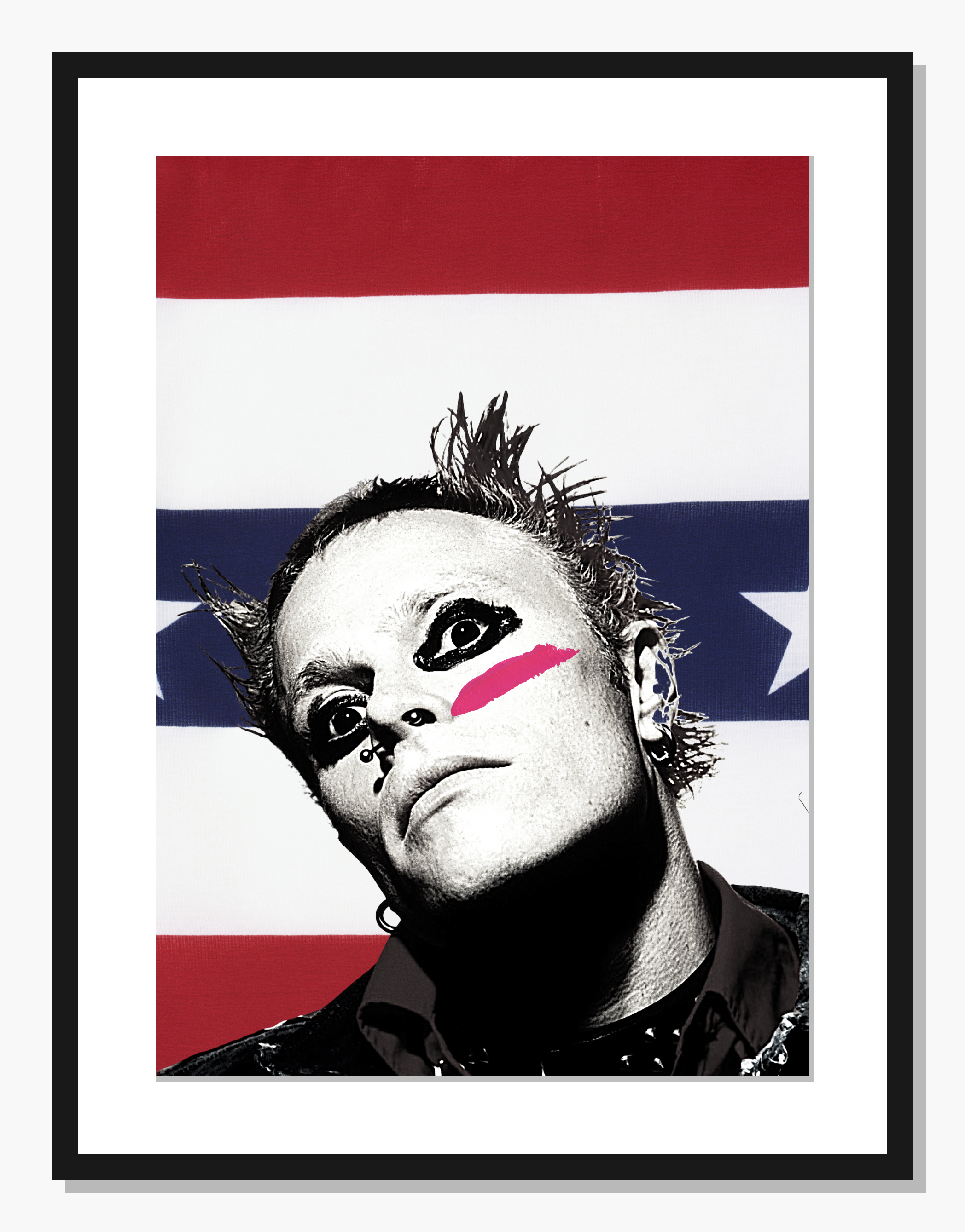 red Icons wall art: Stars, Stripes, and Spikes