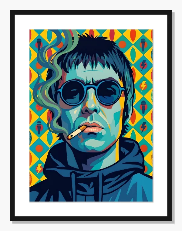 blue Icons wall art: Liam Gallagher