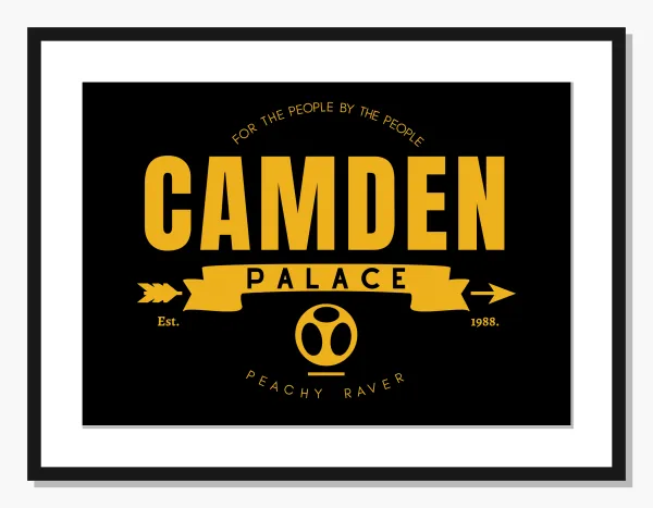 yellow Places wall art: Camden Palace