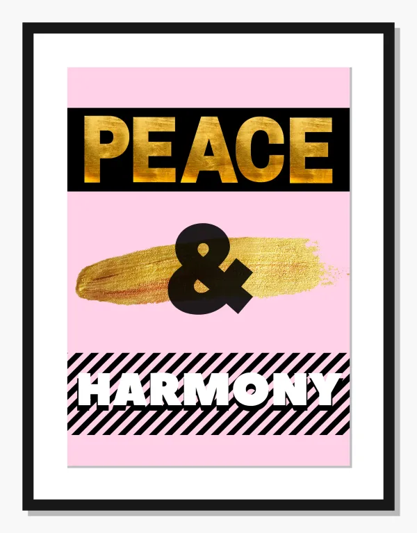 pink Lyrics wall art: Peace & Harmony