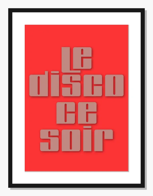 red Retro wall art: Groovy Tonight