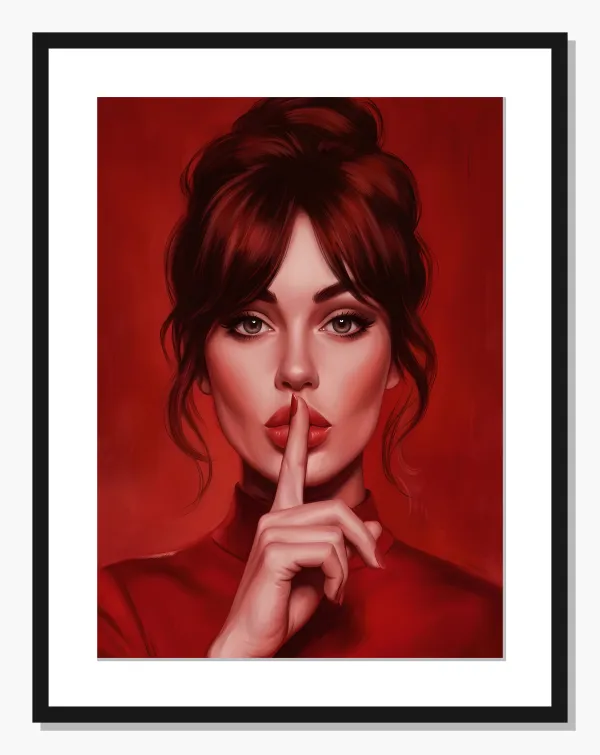 red Abstract wall art: Scarlet Whisper
