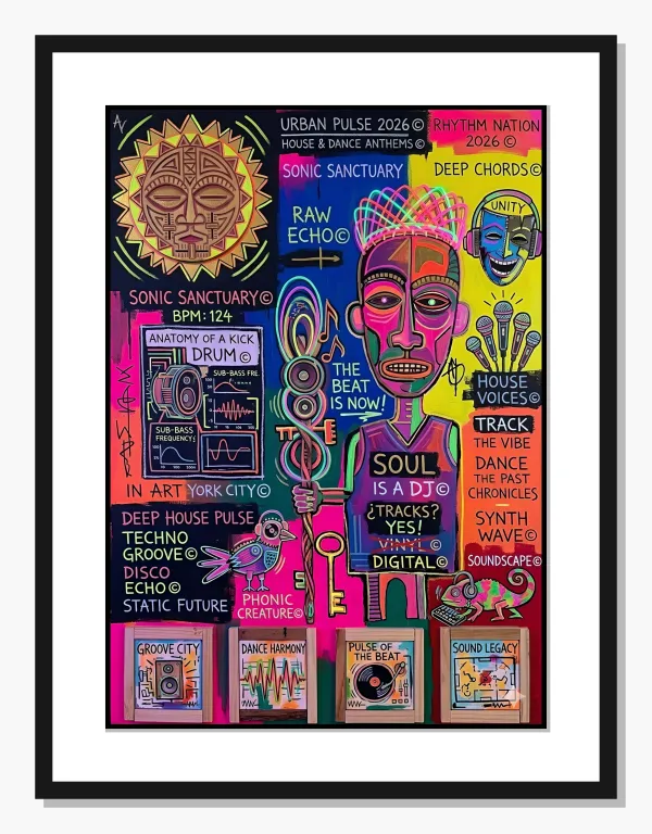 pink Abstract wall art: Sonic Sanctuary