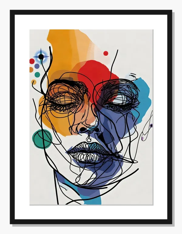 orange Abstract wall art: Vibrant Contemplation